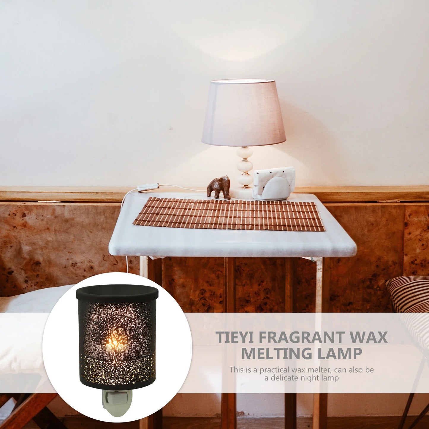 Aroma Oil Burner Electric Wax Warmer Wrought Iron Heater Scented Melts Melting Office