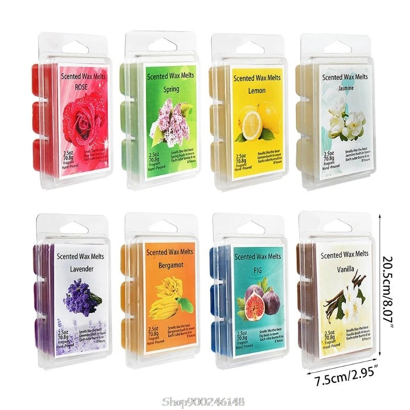 Set of 8 Assorted Wax Warmer Cubes/Tarts Jasmine Rose Bergamot Fig Vanilla Lemon Spring Lavender S29 20