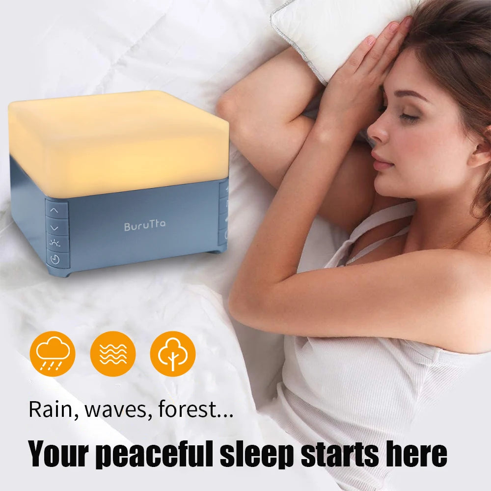White Noise Machine with Breathing Light, Sleep Sound Device for Adults/Babies - Natural Soother