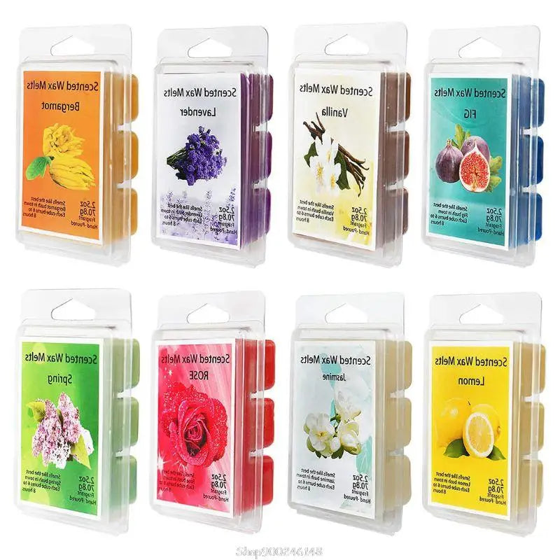Set of 8 Assorted Wax Warmer Cubes/Tarts Jasmine Rose Bergamot Fig Vanilla Lemon Spring Lavender S29 20