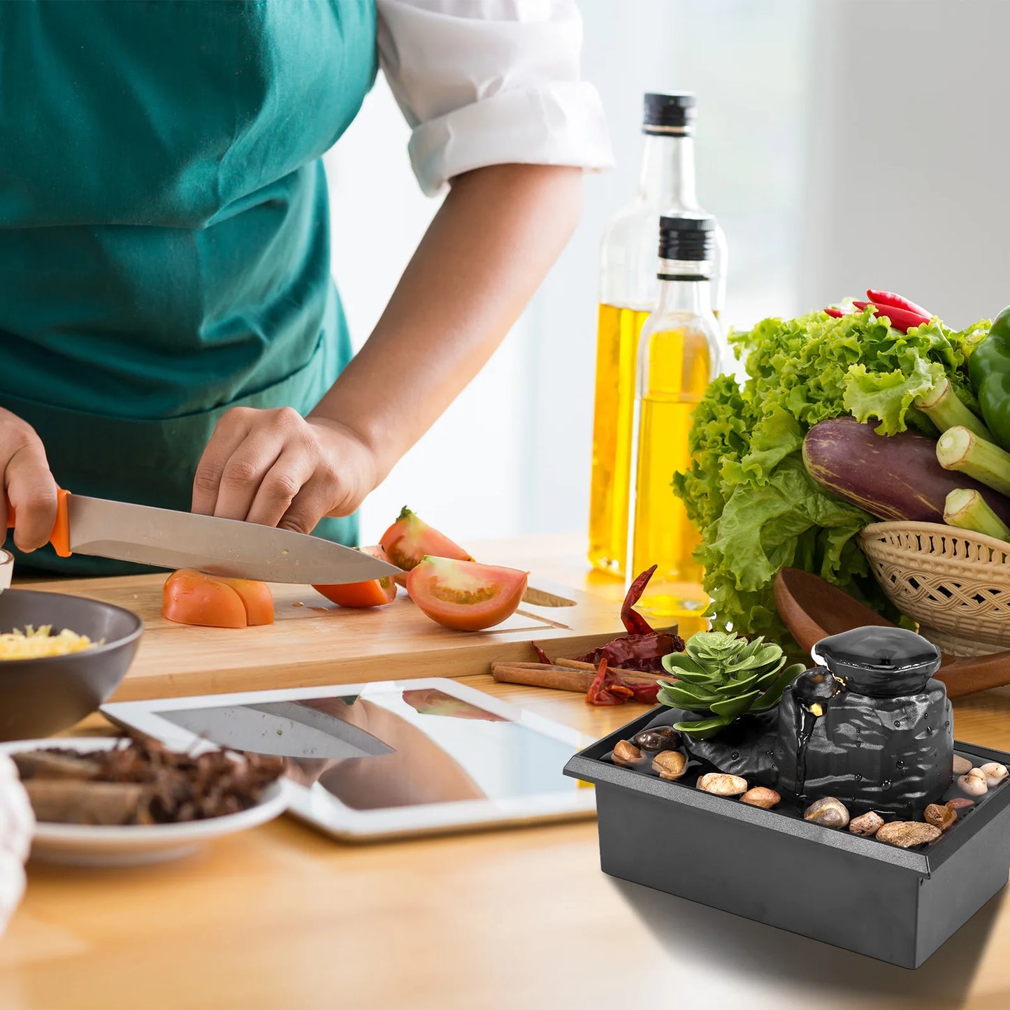 Indoor LED waterfall fountain