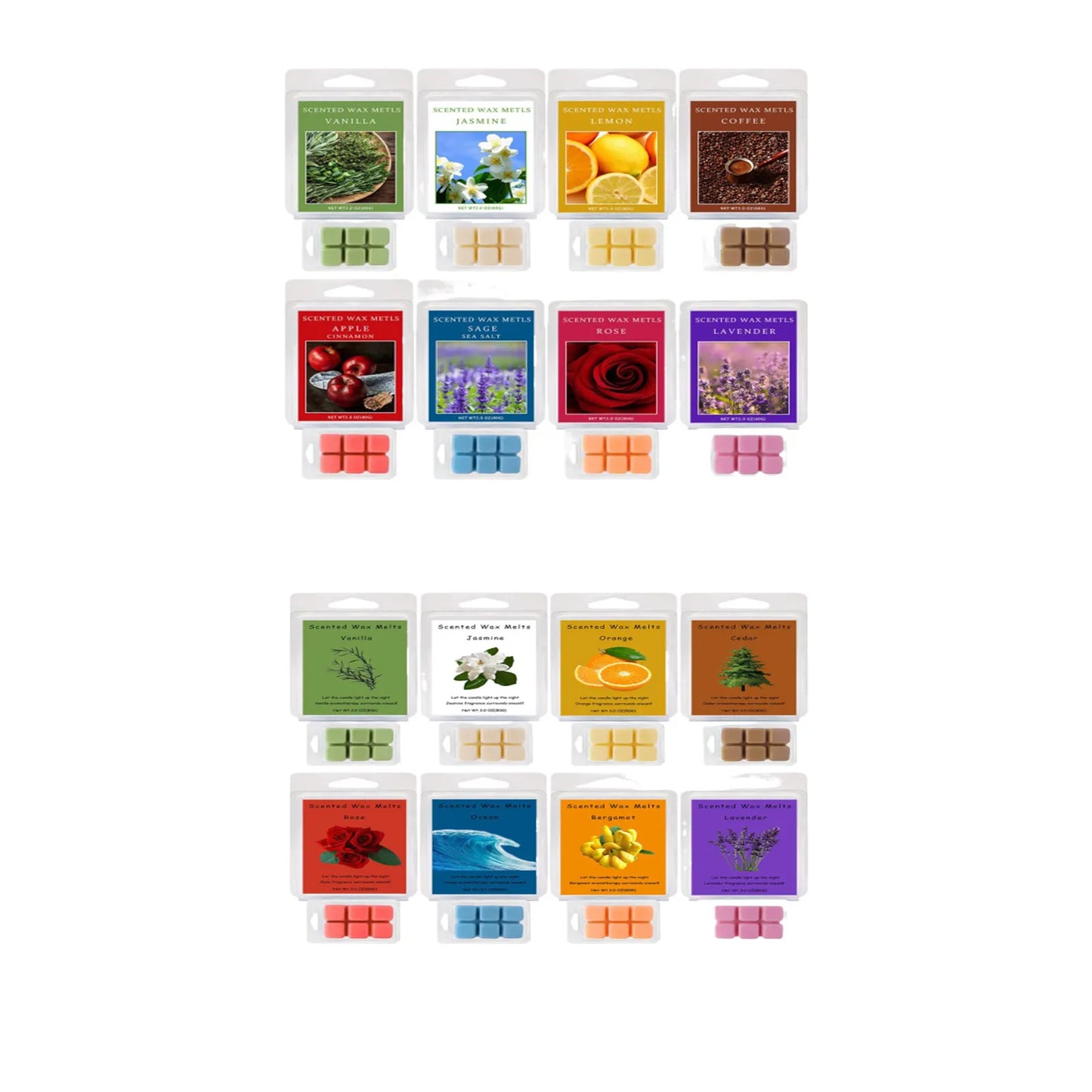 Scented Wax Melts, Lemon, Lavender, Sea , Sandalwood, Coffee